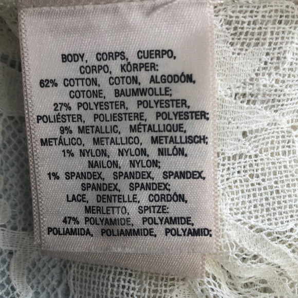 Anthropologie Knitted & Knotted Gold Lace Back Cardigan Large - Picture 5 of 12